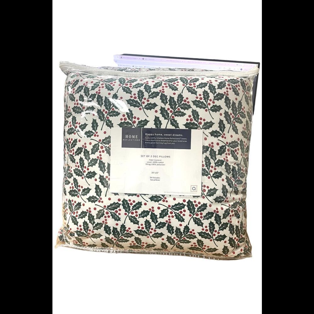 Home Reflections 2-Pack Holiday Motif Pillow Bird